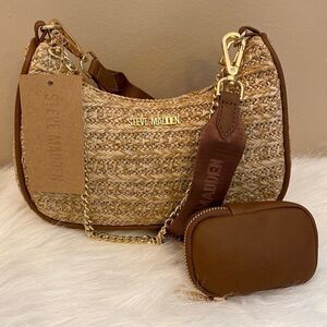 Steve Madden Brown and Gold Crossbody Bag